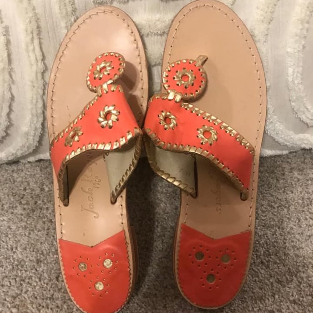 Coral Jack Rogers size 10. Worn twice. Like new.